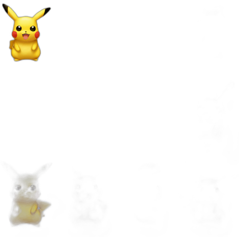 Pikachu avec un chapeau emoji