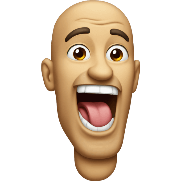 Man sticking his tongue out emoji