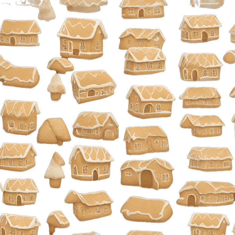 Beige gingerbread house emoji