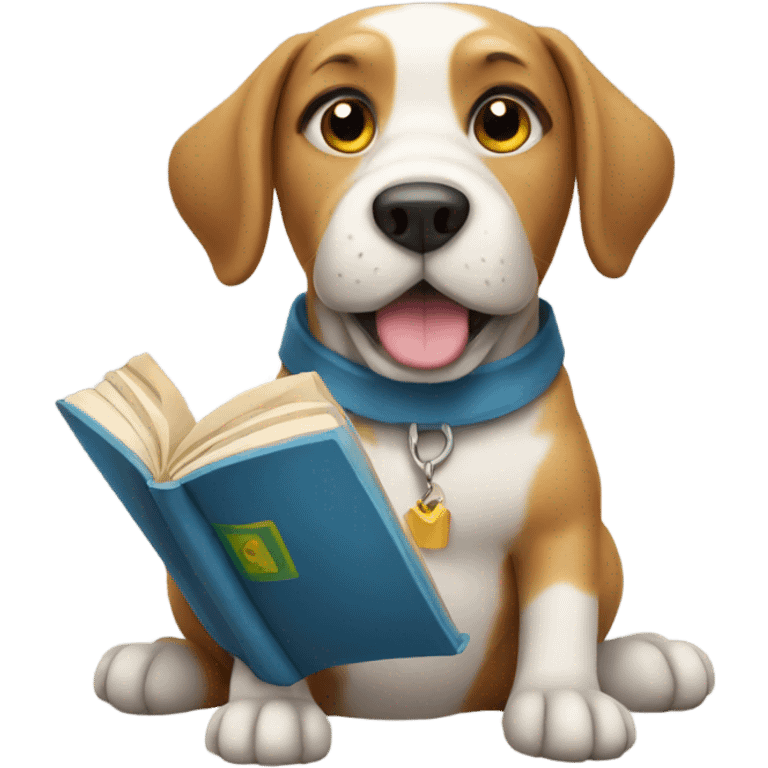 dog with a book emoji