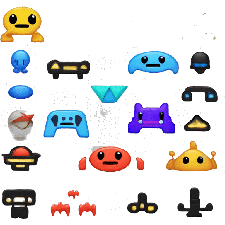 space invaders, videogmes, multiverse emoji