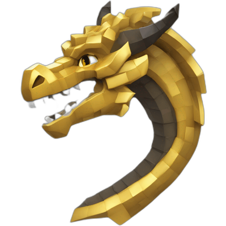 Minecraft Dragon Head Golden Horn emoji