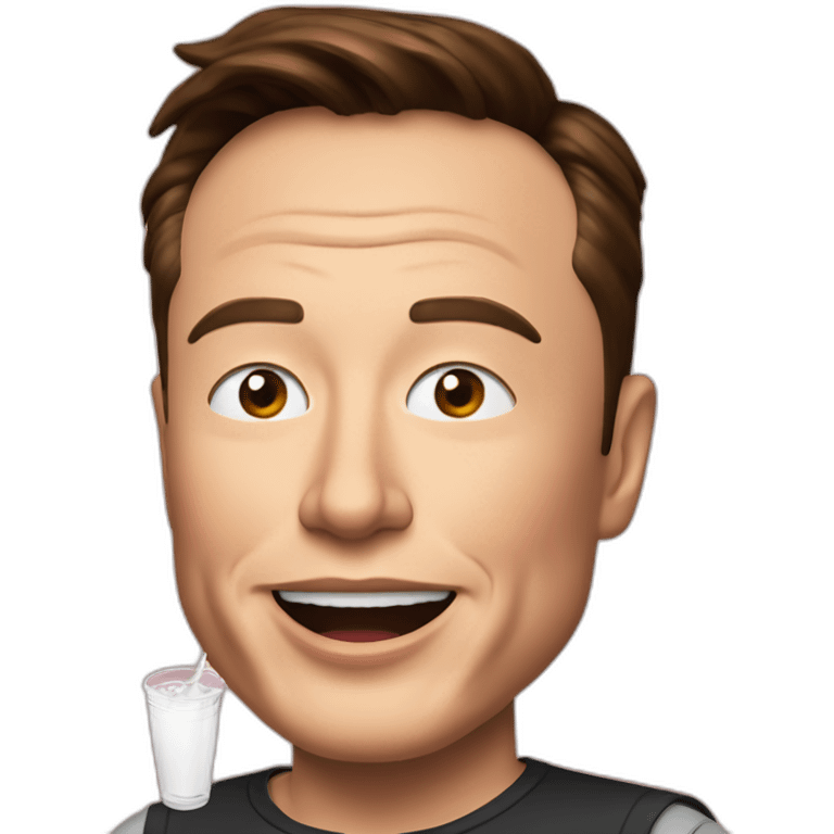 Elon musk drink coca emoji