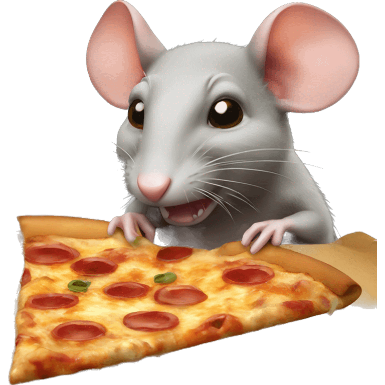 rat eating pizza emoji