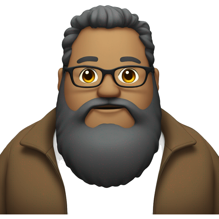 fat guy with a big beard and glasses emoji