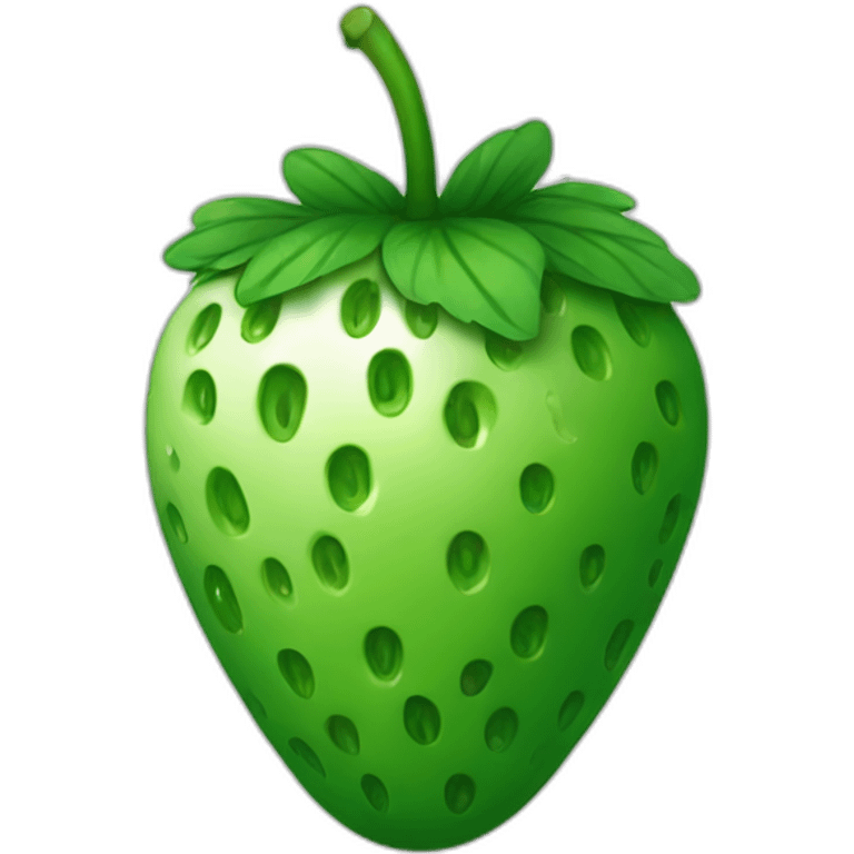 Green strawberry emoji