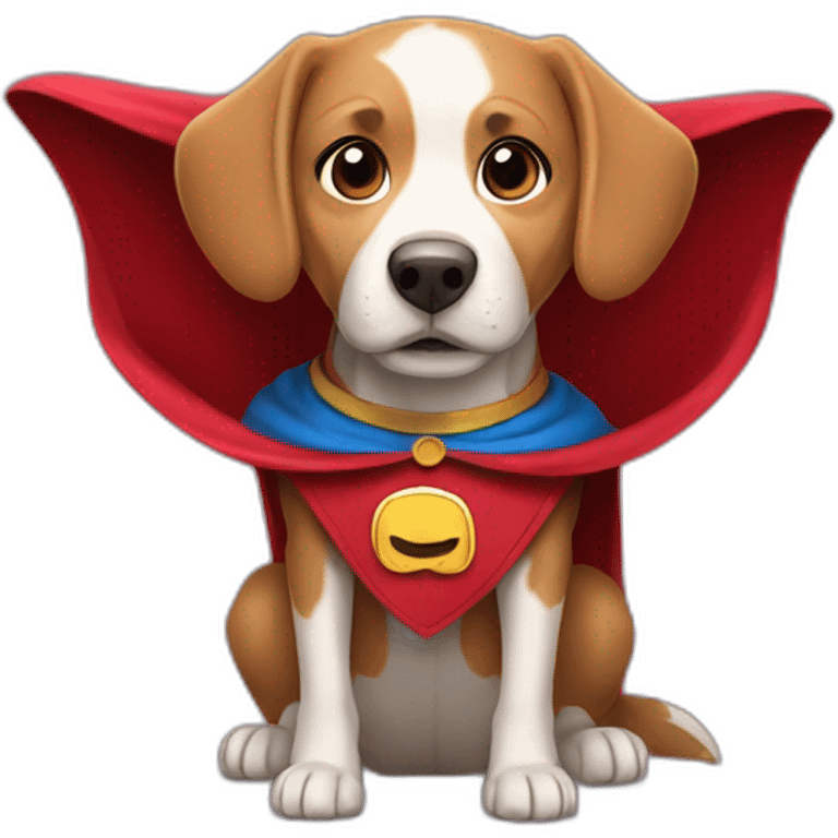 super dog with cape emoji