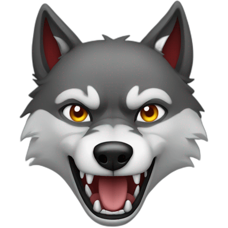 Evil wolf emoji