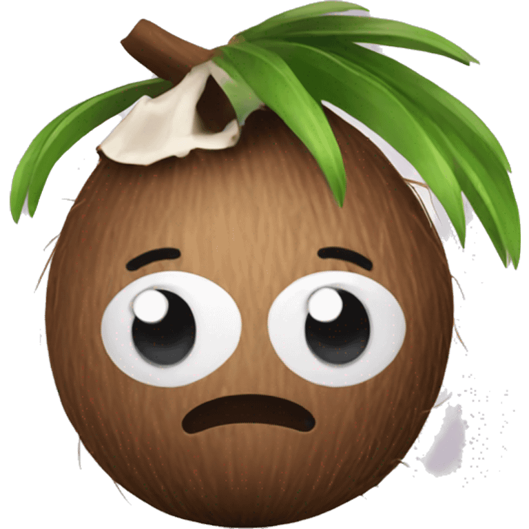 Cute coconut emoji