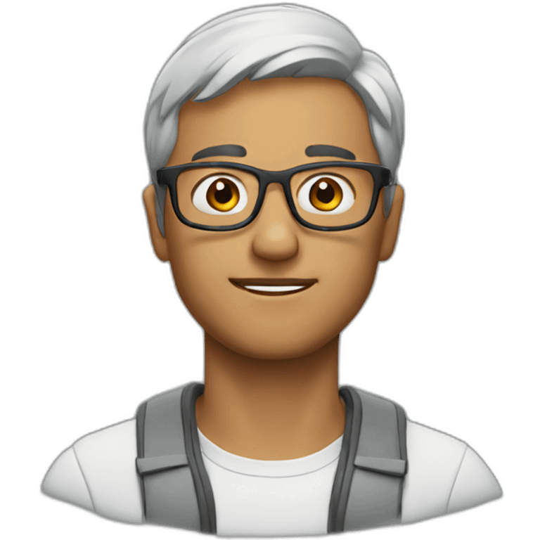 Man with clear glasses emoji