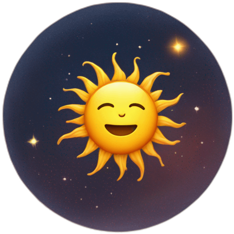 Sun in space emoji