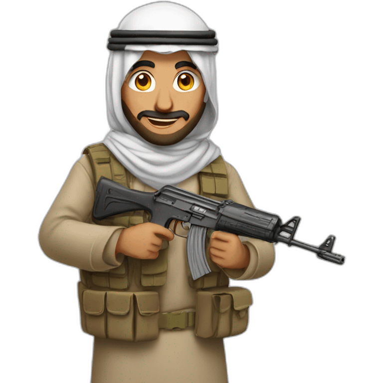 Arab holding an ak emoji