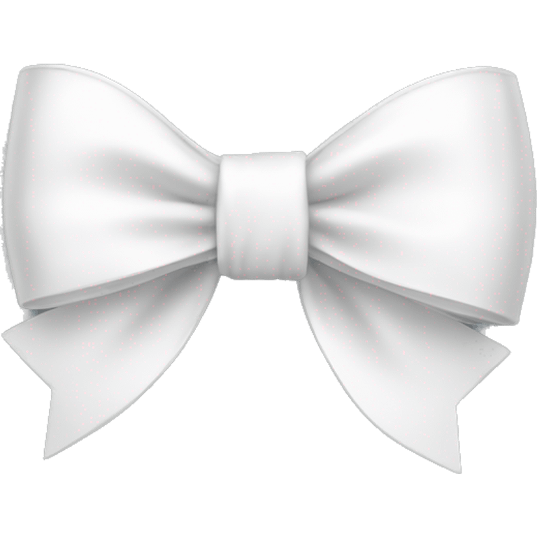 White bow on white bow emoji