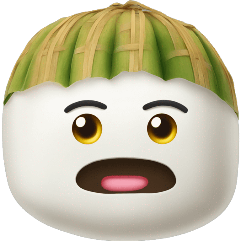 sticky rice with surprising face emoji