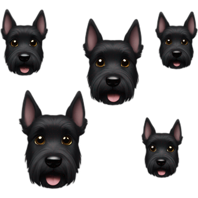 Scottish terrier blackeyes black emoji