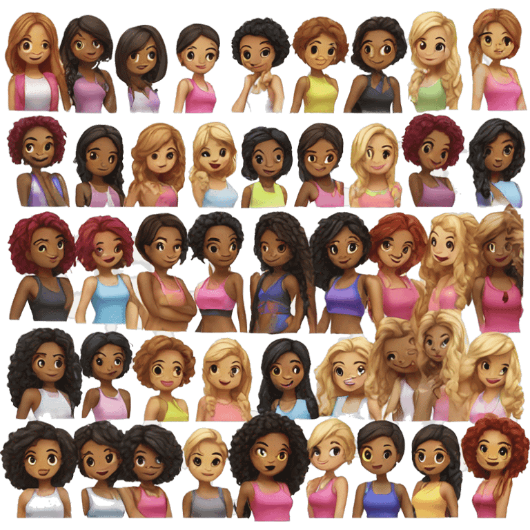 different cute girls community  emoji