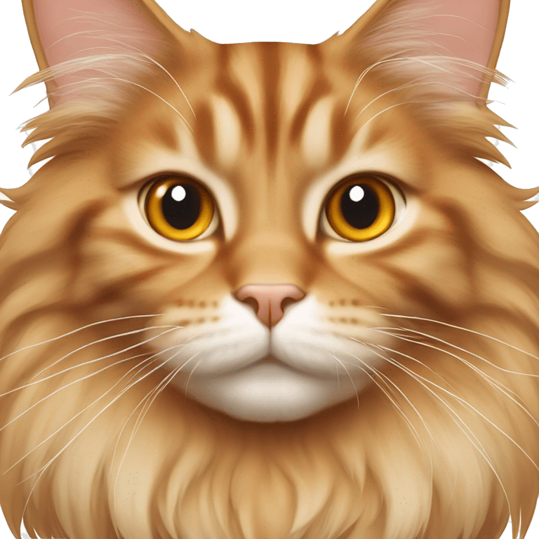 Maine coon orange sitting cat  emoji