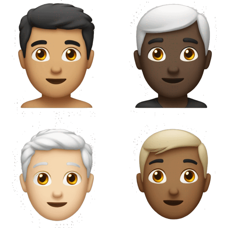 four races: white, black, hispanic, and asian emoji