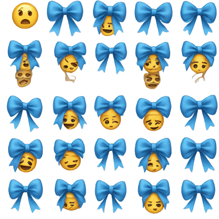 Blue bow emoji