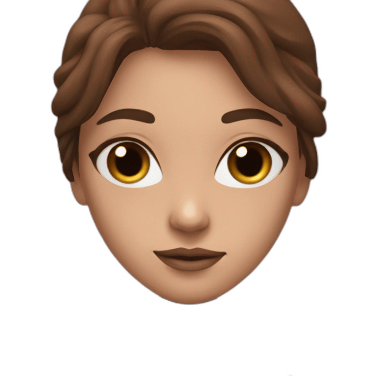 woman body with blues eyes, large and straight brown hair, pink diving underwater black suit emoji