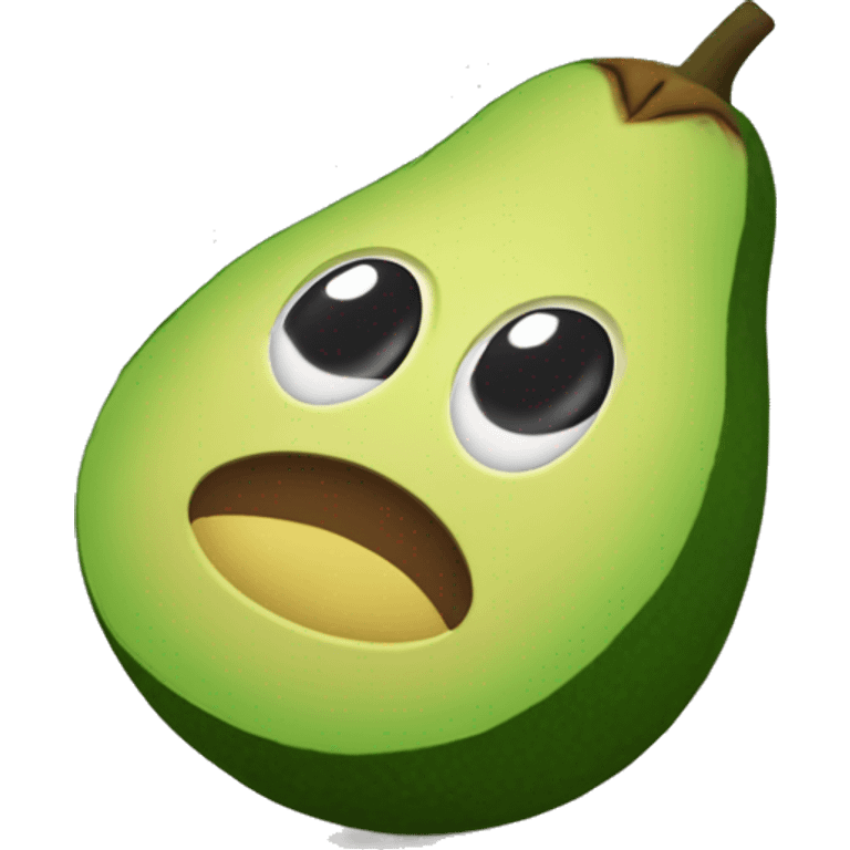 un aguacate con una computadora emoji