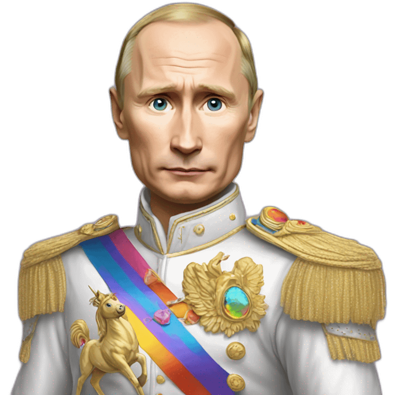 putin as a rainbow unicorn emoji