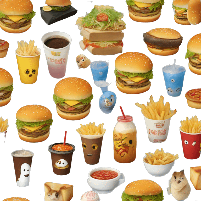 Studio Ghibli magic meets fast food indulgence emoji