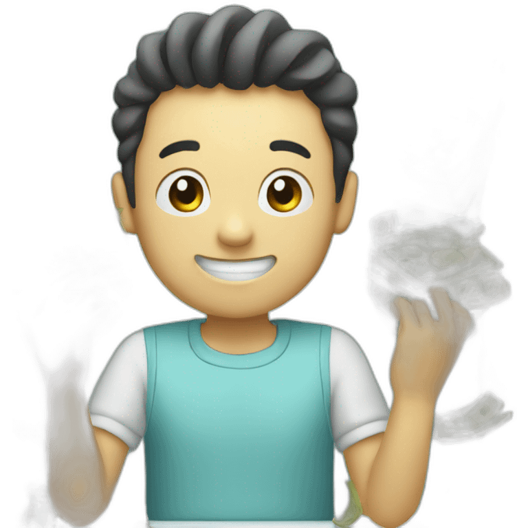 person counting money happily emoji