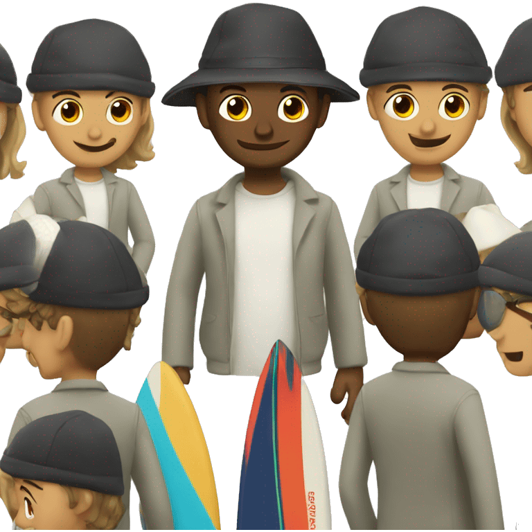  surfing man with Kippa  emoji