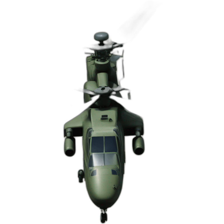 militar helicopter, view from above emoji