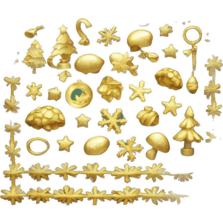 Gold Christmas reef emoji