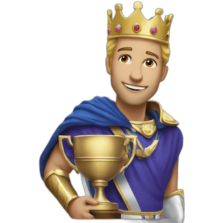 Queen winning, he is the champion  emoji