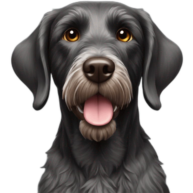 black german wirehaired pointer dog emoji