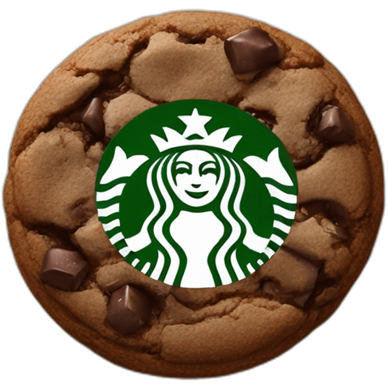 Starbucks-chocolate cookie emoji