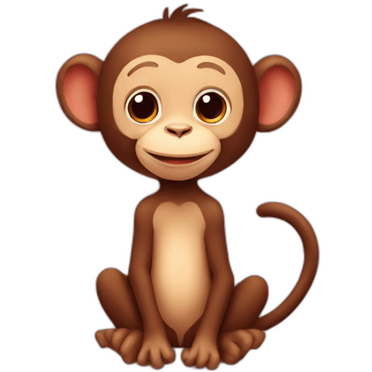 Cute Monkey in love emoji