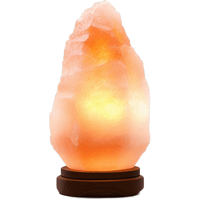 Himalaya’s salt lamp with warm light more crystal like shaped emoji