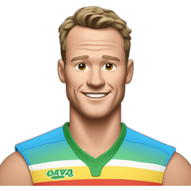 Jonathan Toews as rainbow beach bum emoji