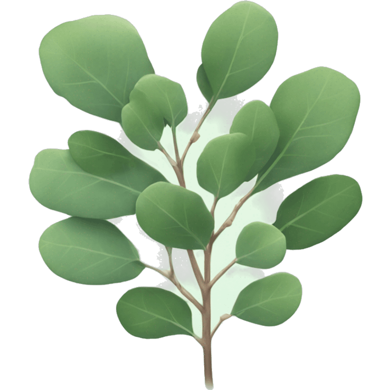 A small branch of eucalyptus with soft green tones emoji