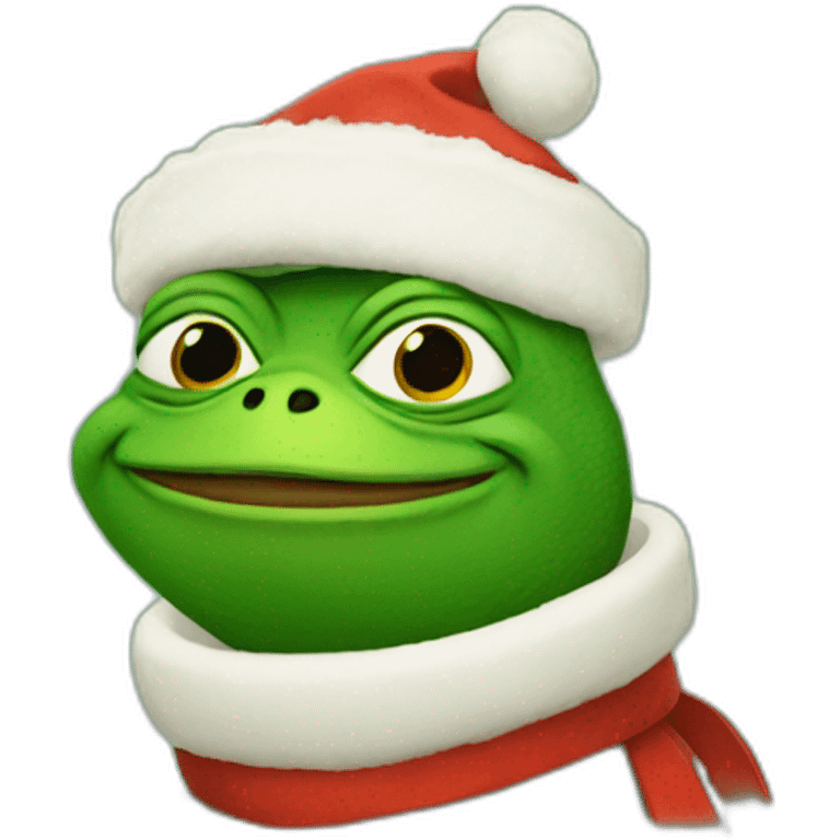 pepe with christmas tree emoji