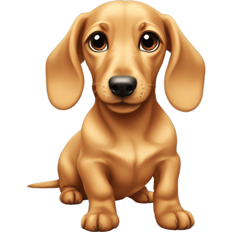 A blond dachshund puppy emoji