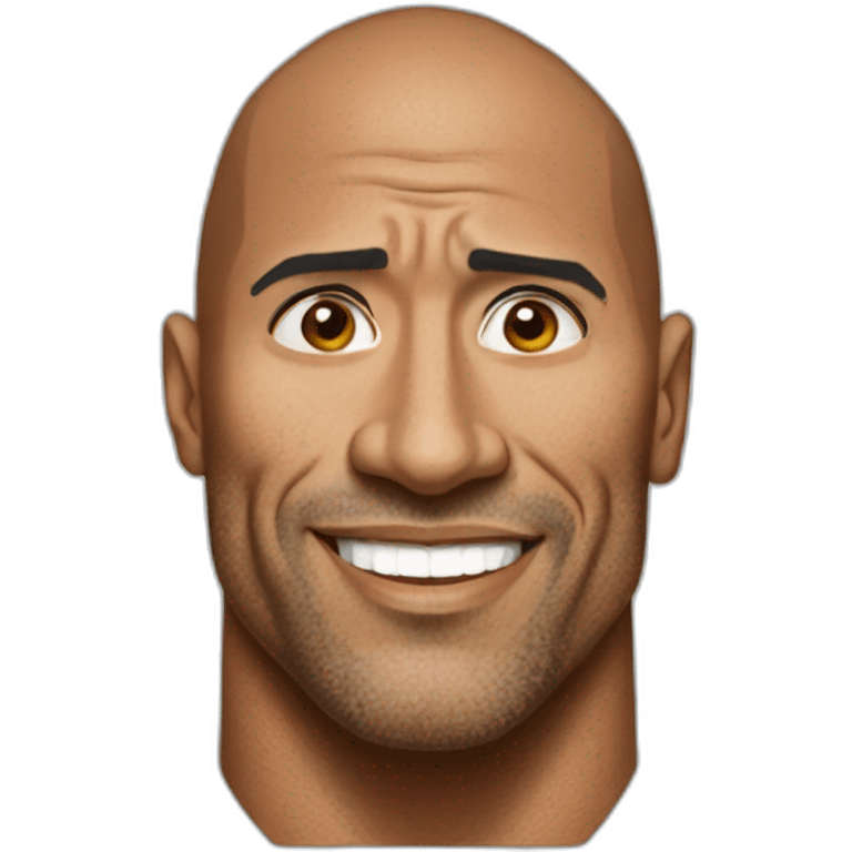 the rock with compiture emoji