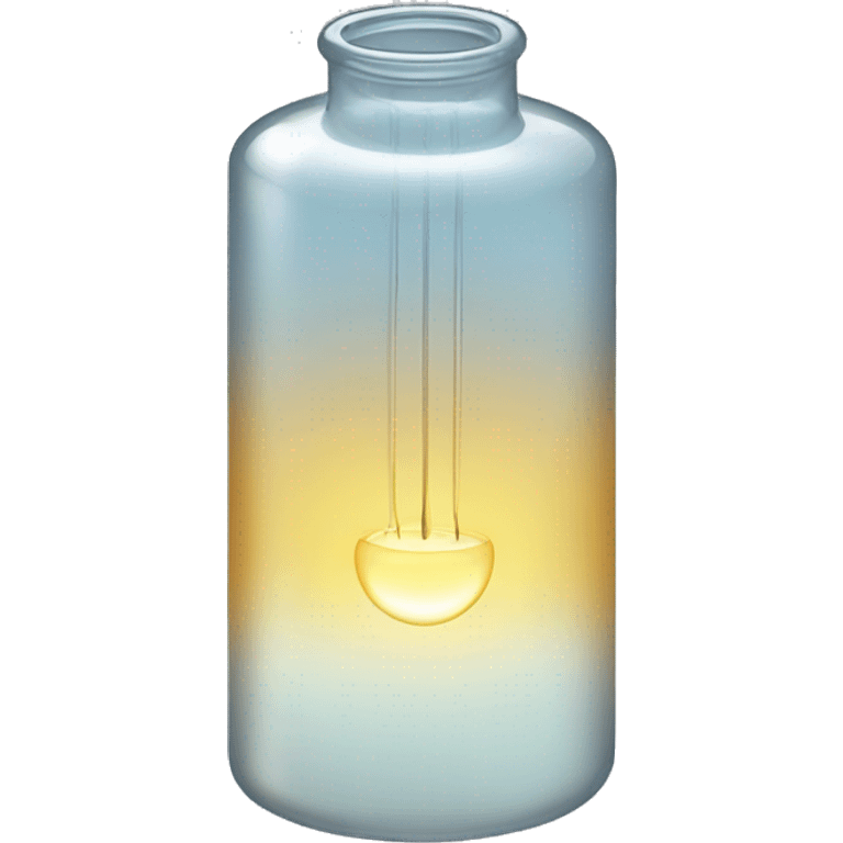 Long glass cylinder with circular bulb on one ending  emoji