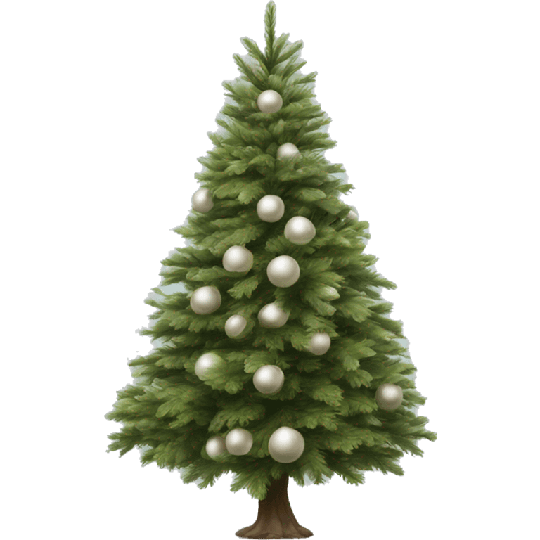 Realistic isolated off white fir christmas tree   emoji