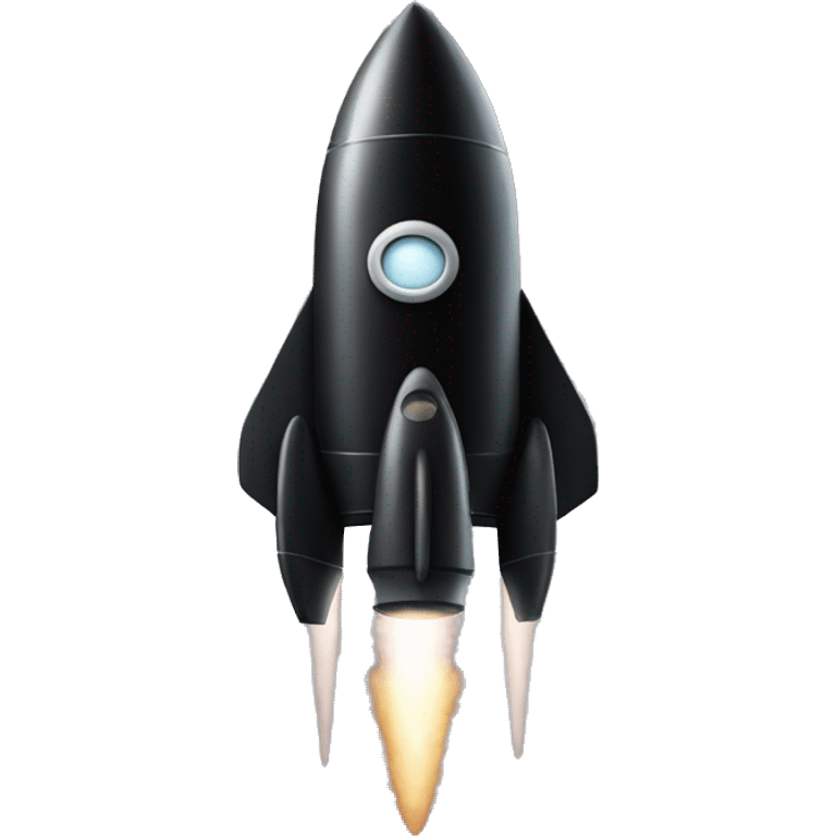 All Black rocket ship emoji