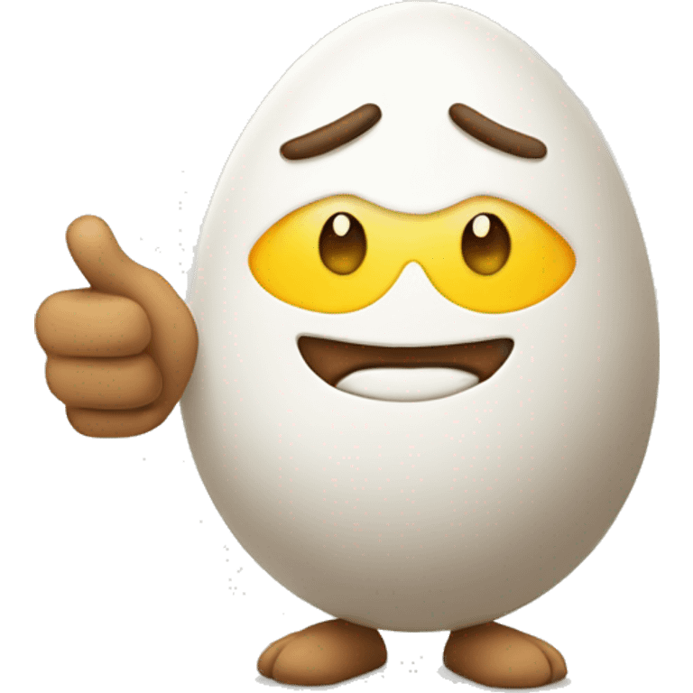 An egg giving a thumbs up emoji