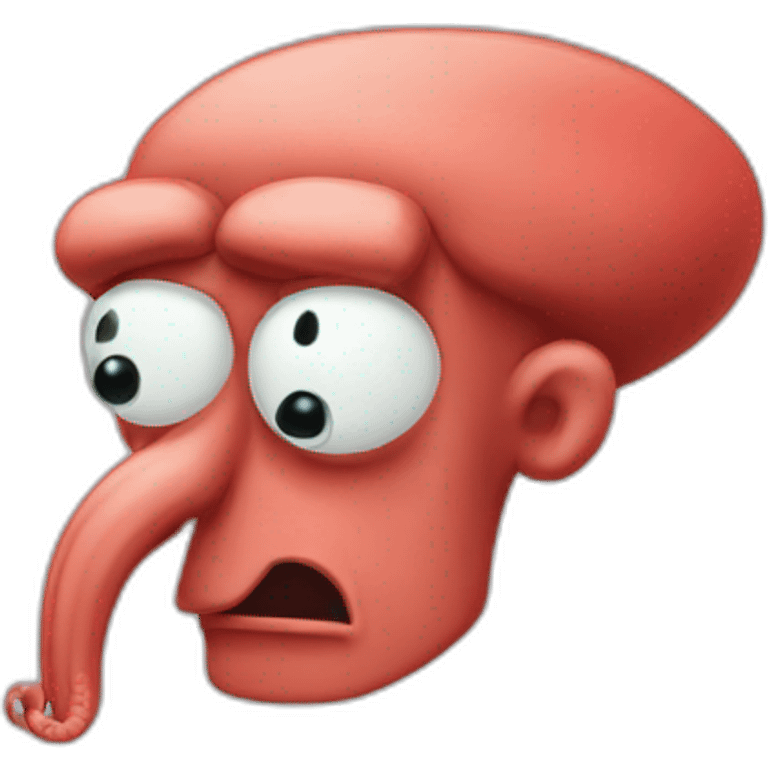 Red handsome squidward emoji