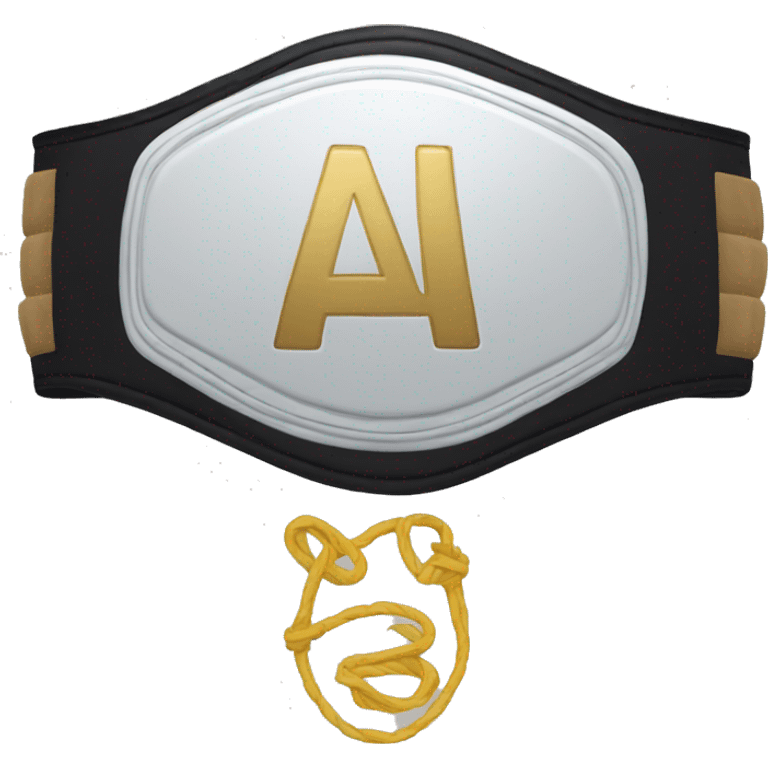 wrestling belt saying ai emoji