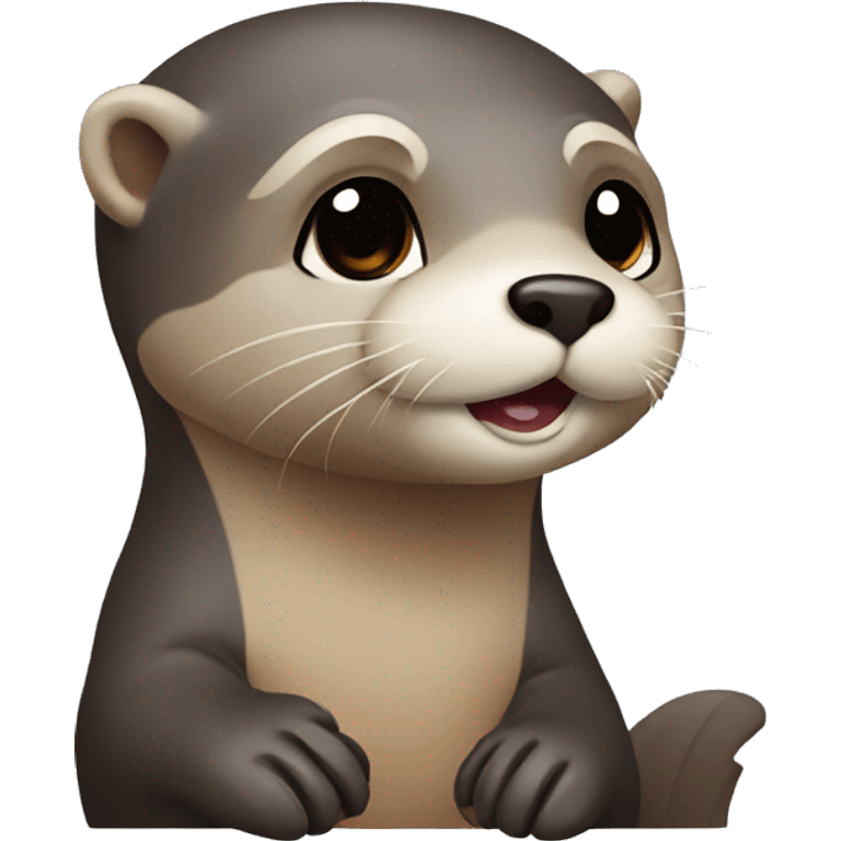 Otter with Stone emoji