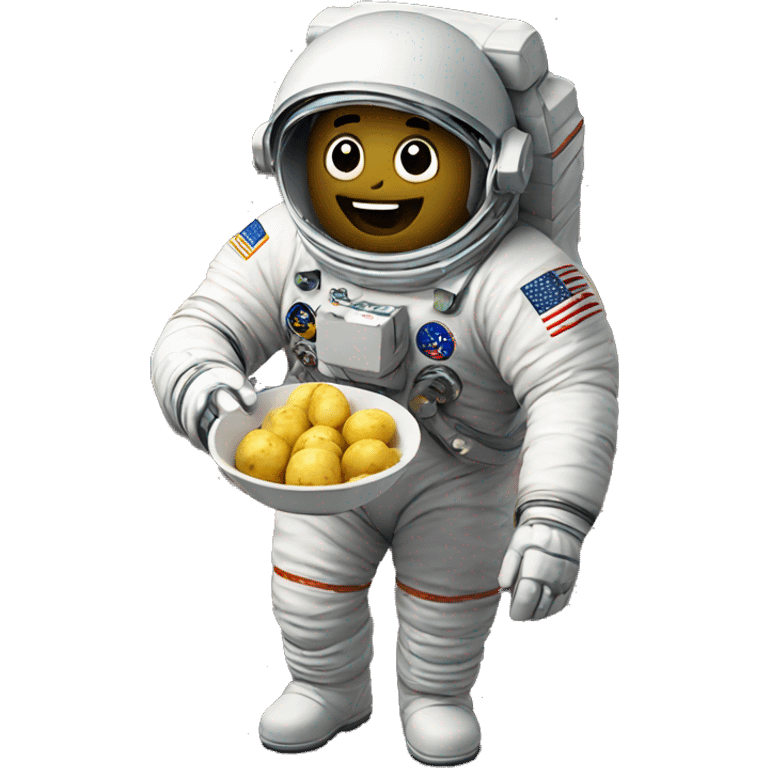 astronaut eating potatoes emoji