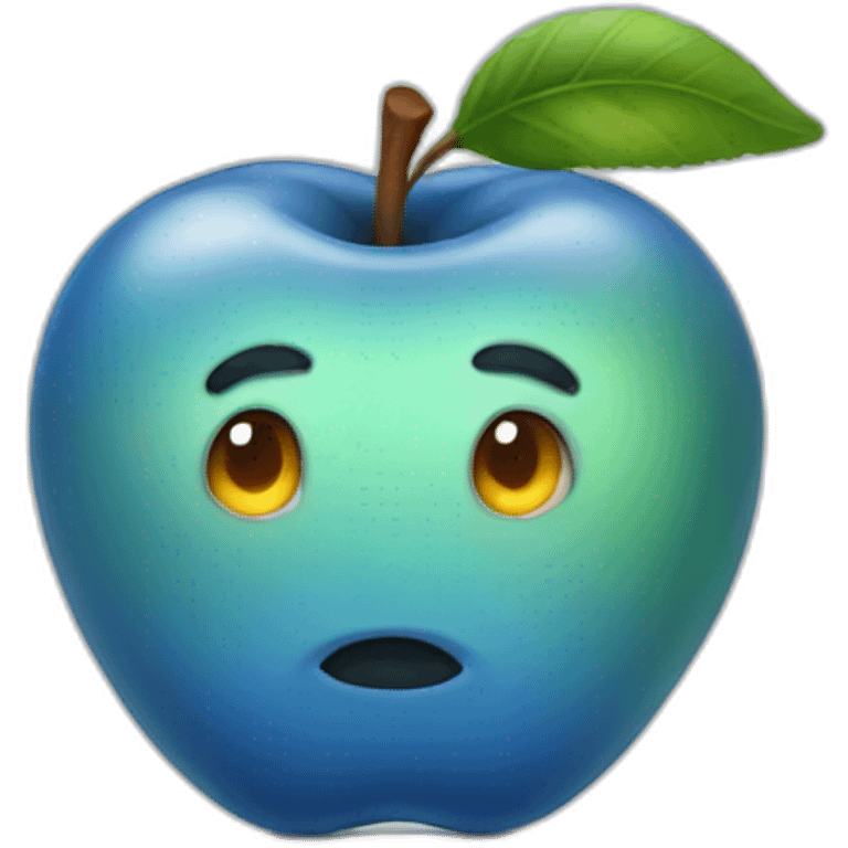 Blue apple emoji